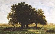 Theodore Rousseau Oak Trees near Apremont (mk09) oil painting reproduction